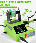 100W Digital Soldering Station Kit With 2 Helping Hands, Fast Heat, Big LED Display, Temperature Range 180 Celsius To 480 Celsius, Celsius Fahrenheit Conversion, Auto Sleep, Includes Solder Wire And Tools, Green