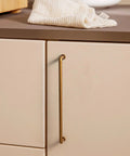 10 Inch Cabinet Bar Pulls With Antique Brass Finish 256mm Hole Centers Set Of 2 on a kitchen cabinet drawer