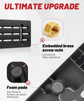 No Drill Front License Plate Bracket Universal Mount with brass nuts and foam pads for car truck SUV bumper