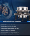 Wheel Bearing Hub Assembly 512661 5 Lug With ABS For Chevy Malibu 2016-2022 Buick LaCrosse 2017-2019 Envision 2018 Regal Sportback 2018-2020 Cadillac CT4 2020-2022 Front Or Rear Fit 146mm Flange