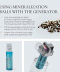 Mineralization balls and cartridge for Hydrogen Water Bottle Generator Pro Portable Alkaline H2O Machine With 9000 PPB Quick 3 Minute Cycle