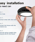 Installation guide for 12 Pack 6 Inch Dimmable LED Recessed Lights Ultra Thin Canless Black with Junction Box 110V 1150LM