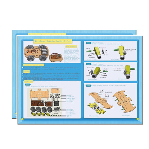 DIY 4WD RC Car STEM Kit assembly instructions for kids