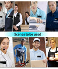 Various professionals wearing Mini Spy Nanny Cam Body Camera 1080P Wearable Badge Style With Magnetic Clip And Brooch