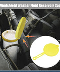 Yellow Windshield Washer Fluid Reservoir Cap Cover Replacement For Nissan Frontier Sentra 200SX Pathfinder Xterra D21