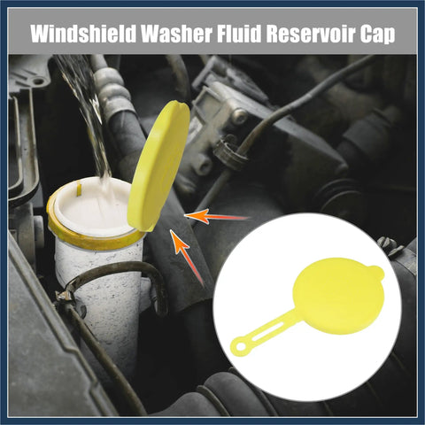 Yellow Windshield Washer Fluid Reservoir Cap Cover Replacement For Nissan Frontier Sentra 200SX Pathfinder Xterra D21