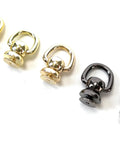 Assorted colors of 8 Pcs Ball Studs Rivets Set Light Gold 360 Rotatable D Rings for leather craft DIY projects.