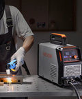 Dual Voltage 50 Amp Plasma Cutter Be A Garage Workhorse With 110V And 220V Run IGBT Inverter Digital Display 2T 4T Modes in use