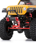 Front view of RC car with installed Beefy RC Servo Steering With Mount And Horn For AX24 RC Car Boat And Axial SCX24 Upgrade Parts
