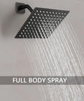 Oil Rubbed Bronze Shower Faucet Set With Wall Mounted Rainfall Shower System Stainless Steel Rain Shower Head