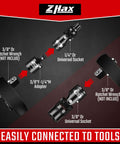 15-Piece E-Torx Swivel Socket Set With 1/4 In And 3/8 In Drives, Universal Joint, External Star Sockets E4 To E24, Built Tough From CR-V Steel, Includes 2 Adapters For Quick, Flexible Auto And Bike Projects. Universal socket and adapter setup with 1/4 and 3/8 drive