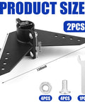 Two Piece Steering Triangle Mounting Bracket Kit For NK 180S Brushless Kayak Motor Replacement Parts with hardware displayed