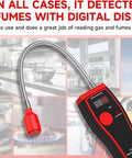 Portable 3 In 1 Carbon Monoxide And Carbon Dioxide Detector With 12 Inch Bendable Probe Battery Operated Handheld Alarm Beep