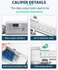 Close-up details of 20 Inch Digital Caliper With 6 Inch Jaw Depth All Metal Frame Large LCD Display 0.0005 Inch And 0.01 mm Resolution