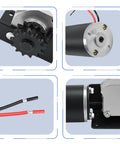 225008 RV Slide Out Motor And Gear Housing For 12V Accu Slide System Replacement For R25075 High Torque Motor And R25076 Gearbox With A 13 Tooth Sprocket Durable RV Slide Out Motor Kit showing components and connections.