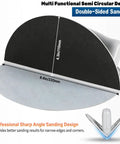 Pro Grade Drywall Corner Sander 9 Inch With Hook And Loop Backing Semi Circular Angle Sanding Tool Kit double-sided design