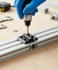 Installation of Beefy T Slot Door Frame Hinges Kit Zinc Alloy 6 Pack For 2020 Aluminum Extrusion Profiles Black Finish.