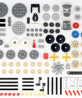 117 Piece Technic Gear And Axle Set For Mainstream LEGO Compatible Builds With Gear Rack And Worm, Pins, Axles, Connectors