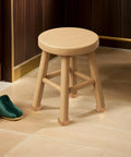 Round wooden stool with 5cm height, similar to 4 Pack Round Solid Wood Furniture Legs 5cm High Unfinished Table and Bed Feet Easy Install