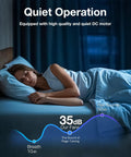 Sleeping person showcasing the quiet operation of 52 Inch Ceiling Fan With LED Light And Remote, ideal for bedroom use.