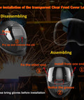 Installation guide for 7 Pack Clear Front Cover Lenses For Sentinel A50 Welding Helmet HD Anti Fog Viewing Window