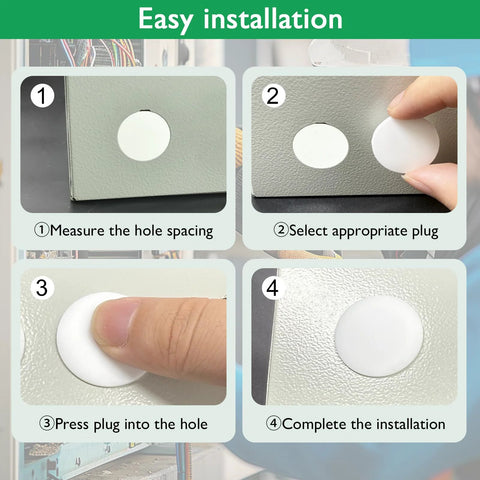 Installation process of 4 Pieces Rubber Plugs For Round Holes One And Three Quarters Inch Black Snap In Locking Hole Plugs