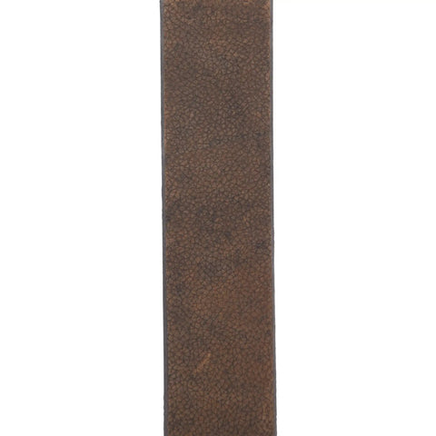 Men's Real Full Grain Saddle Leather Belt Dark Brown Size 40 Heavy Duty Waist Strap shown from the front, textured surface.