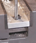 5/8 Inch High Speed Steel Spiral Flute Chucking Reamer With Straight Shank DWR Series Model DWRRSP5/8 in use on metal plate