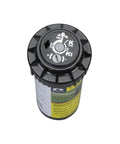 Top Rated Smart Set Rotor Sprinkler With 4 Inch Pop Up Design and Smooth 40 To 360 Degree Arc Adjustment For Backyard Irrigation Includes Five Pack Install Kit For Zero Hassle Lawn Care top view showcasing adjustment dial.