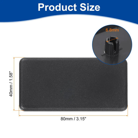 Ten Pack Extruded End Cap Nylon 40x80mm T Slot Aluminum Profile 4080 European Standard End Cap Extrusion Plug, product size shown