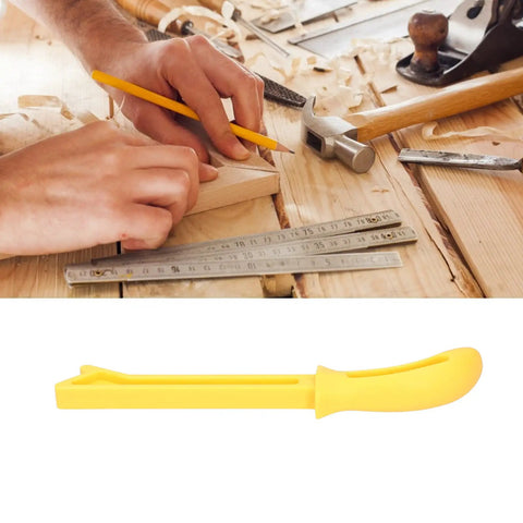 Pro Grade Woodworking Push Sticks Set For Table Saws And Planers shown with bright yellow plastic design and ergonomic grip