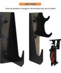 Heavy Duty Steel Floor Jack Holder And Jack Stand Wall Mount Hook Rack In Black Electroplate, holding jack handle