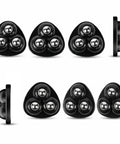 Straight Up Smooth Appliance Casters With Hella Strong Self Adhesive Pads Heavy Duty Furniture Sliders Black from multiple angles.