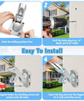 Steps to install a 1 Inch Flag Pole Holder For Outdoor House Use, Heavy Duty Aluminum 2 Position Flag Pole Bracket Mount With 3 Fixed Holes