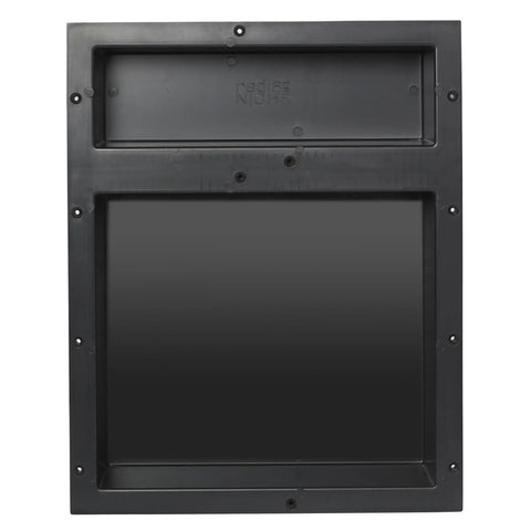 Double Recessed Shower Niche Shelf With Two Shelves 20 Inch High By 16 Inch Wide Black Tile Ready Built In Bathroom Organizer