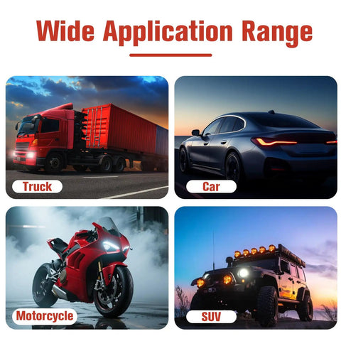 LED Brake Light Flasher Module For 12V-24V Vehicles Red Tail Light Strobe With Smart Brake Pattern on truck, car, motorcycle, SUV