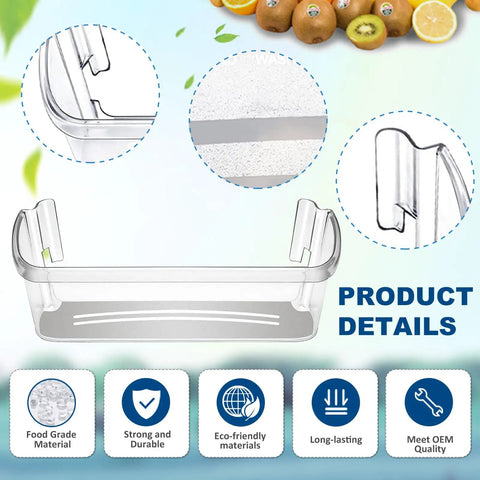 Upgraded 2 Pack Refrigerator Door Bin Shelves That Fit Frigidaire And Kenmore Bottom Two Shelves On The Fridge Side PS429725