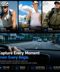 Cyclist, athlete, hiker using 4K Mini Wearable Body Camera With 64GB Magnetic Thumb Size Action Cam 6 Axis Stabilization Shake Free Auto Exposure Hands Free POV For Vloggers Hikers Cyclists Workers Travel And Daily Use