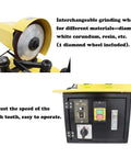 Workhorse Circular Saw Blade Sharpener With Bright Led Lamp And Full Accessory Bundle For Tct Carbide And Hss Steel Blades Up To 350Mm adjustable speed control and grinding wheel.