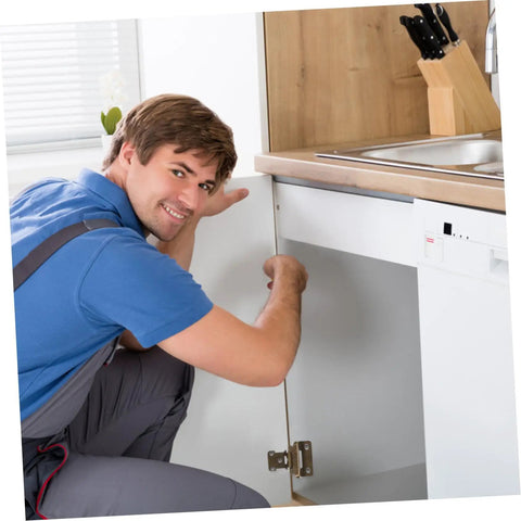 Man installing Antique Green Self Closing Cabinet Door Hinges Set With Soft Close Action No Slam For Face Frame Cabinets