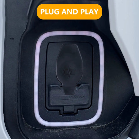 Heavy Duty Charging Port Dust Plug For Rivian R1t And R1s 2022 2023 2024 2025 snug black rubber dust cap protecting connector