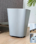 Super Heavy Duty Mini Caster Wheels For Rolling Storage Crates Peel And Stick Swivel Castors 360 Degree Rotation No Sweat Glide Setup Easy Indoor Furniture Hauler on a plastic bin.