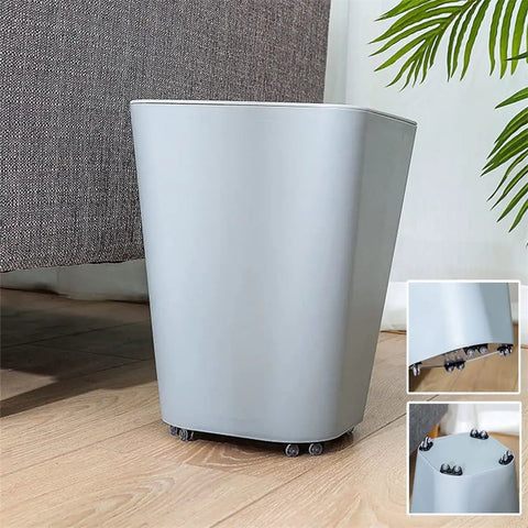 Super Heavy Duty Mini Caster Wheels For Rolling Storage Crates Peel And Stick Swivel Castors 360 Degree Rotation No Sweat Glide Setup Easy Indoor Furniture Hauler on a plastic bin.