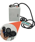 Front view of INTSUPERMAI portable line boring and welding machine with 110V control panel and European connector