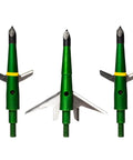 Green 100 Grain Mechanical Broadheads With Two Blade Expandable Design And 2.0 Inch Cutting Diameter Featuring Patented Two Slice Technology