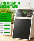 Sun Powered Drip Irrigation System With Auto Watering Kit And Timer, USB Rechargeable for scheduling plant hydration