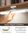 Rechargeable Touch Light Bar With Remote Dimmable LED Mirror Lights for Makeup Wall Mount installed with magnet, hand touching