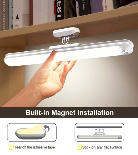 Rechargeable Touch Light Bar With Remote Dimmable LED Mirror Lights for Makeup Wall Mount installed with magnet, hand touching