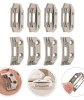 Eight Piece Short Feed Dog Teeth Sewing Machine Parts Alloy Replacement Plate With No Fuss Optimized Feed Mechanism And Quiet Operation For Garment Factory Universal Spare Parts, 8-piece alloy set