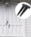 Heavy Duty Iron Door Hinge with Extended T Shape Design and Slotted Bearing for industrial style doors